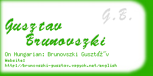 gusztav brunovszki business card